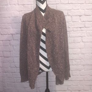 CAbi Brown Open Front Cardigan